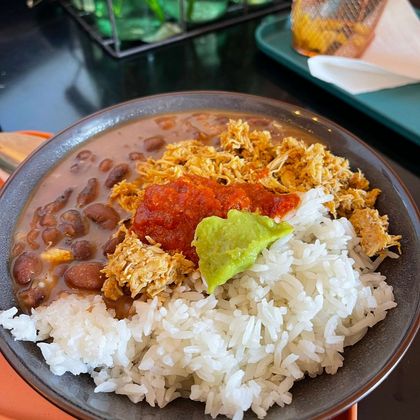 beans and chicken